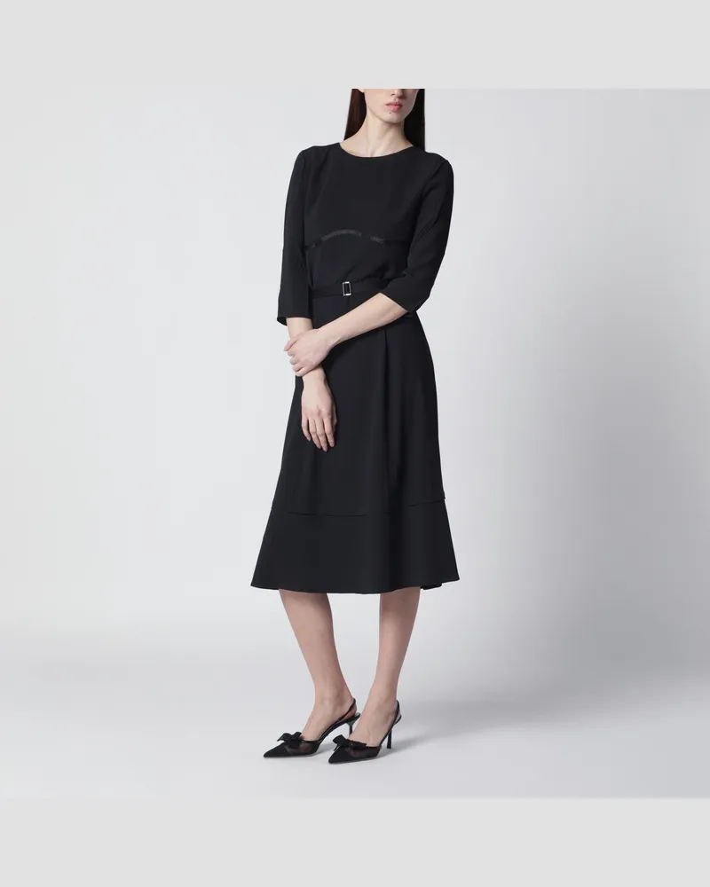 Prada Schwarzes Kleid aus Seidenmischung Black