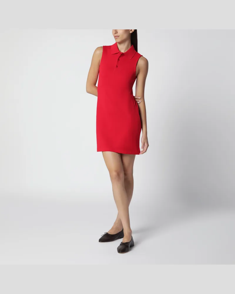 Flore Flore Ärmelloses Lauren-Polokleid aus Bio-Baumwolle, Apple Red