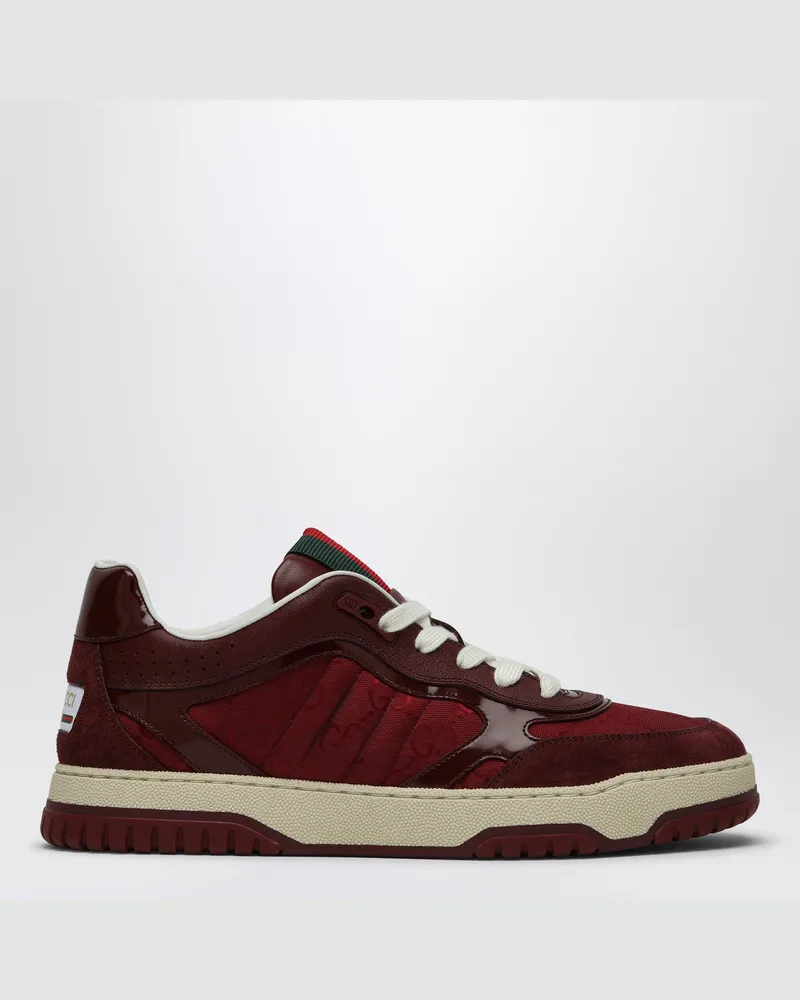 Gucci Sneakers Re-Web aus GG-Stoff burgunderfarbenem Burgundy