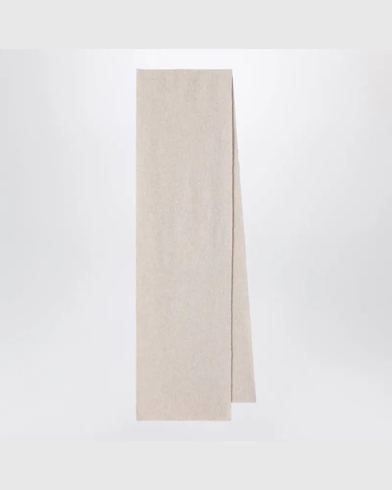 Le Bonnet Schal aus Wolle und Caregora in Ivory White