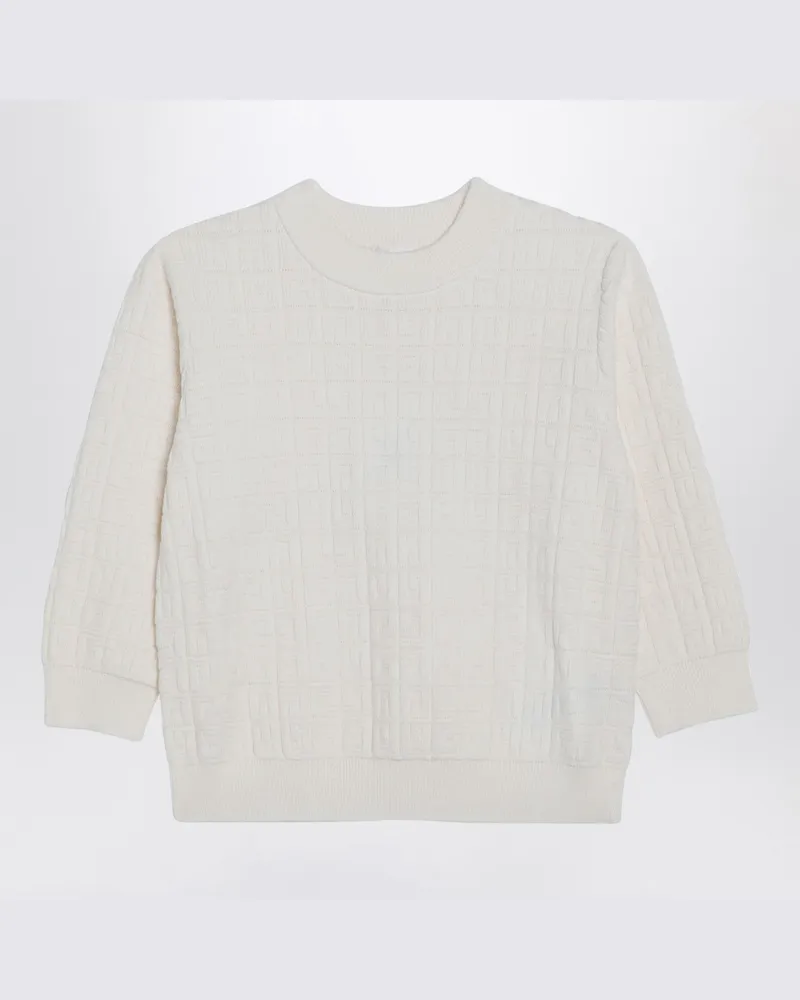 Givenchy Weißer Pullover mit 4G-Einsatz White