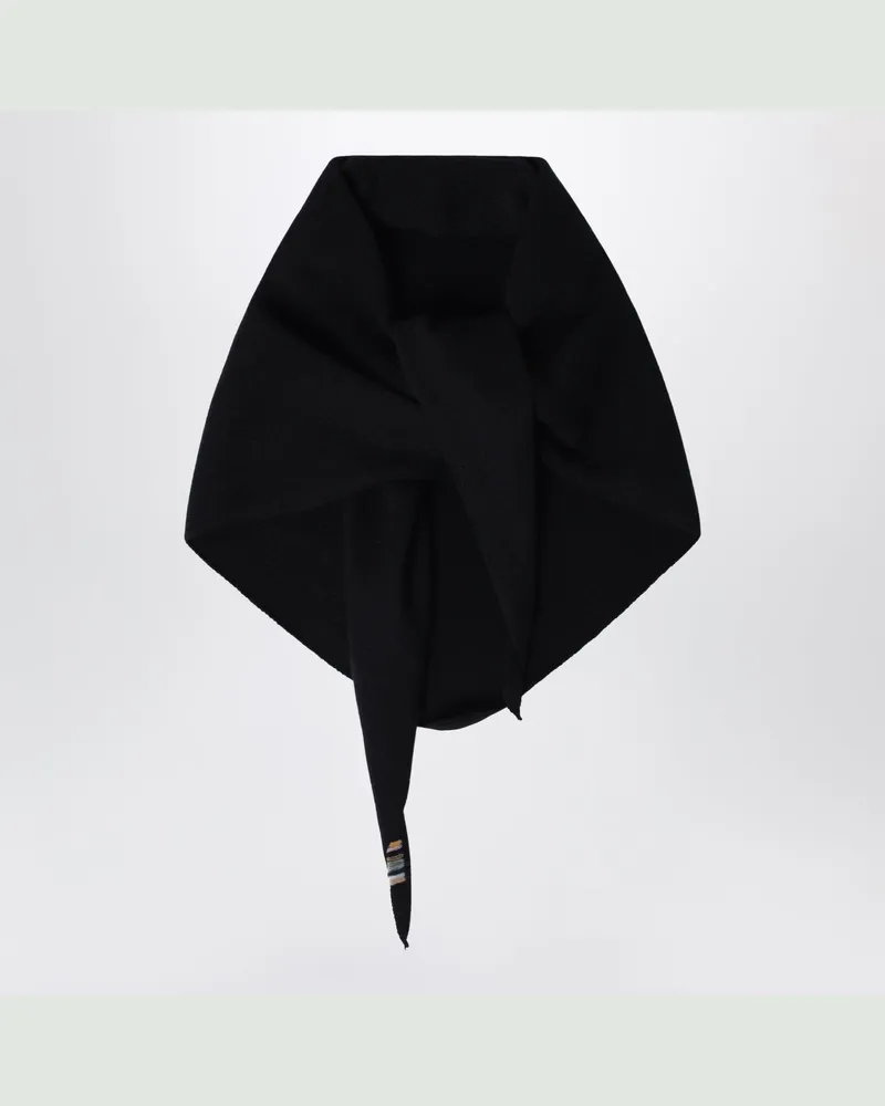 extreme cashmere Schwarzes N°35 Bandana aus Kaschmir Black
