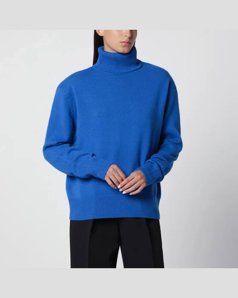 FRANKIE Shop Gala Rollkragenpullover blau aus Merinowolle Blue