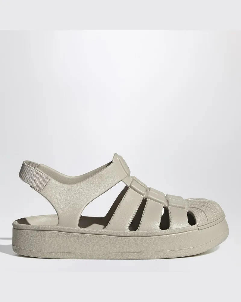 adidas Beigefarbene Superstar-Sandalen Grau