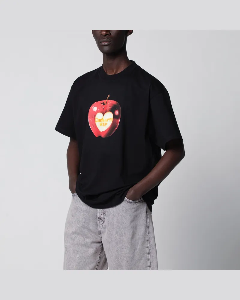 Carhartt WIP T-Shirt S/S Spoiled aus Bio-Baumwolljersey in Schwarz Black