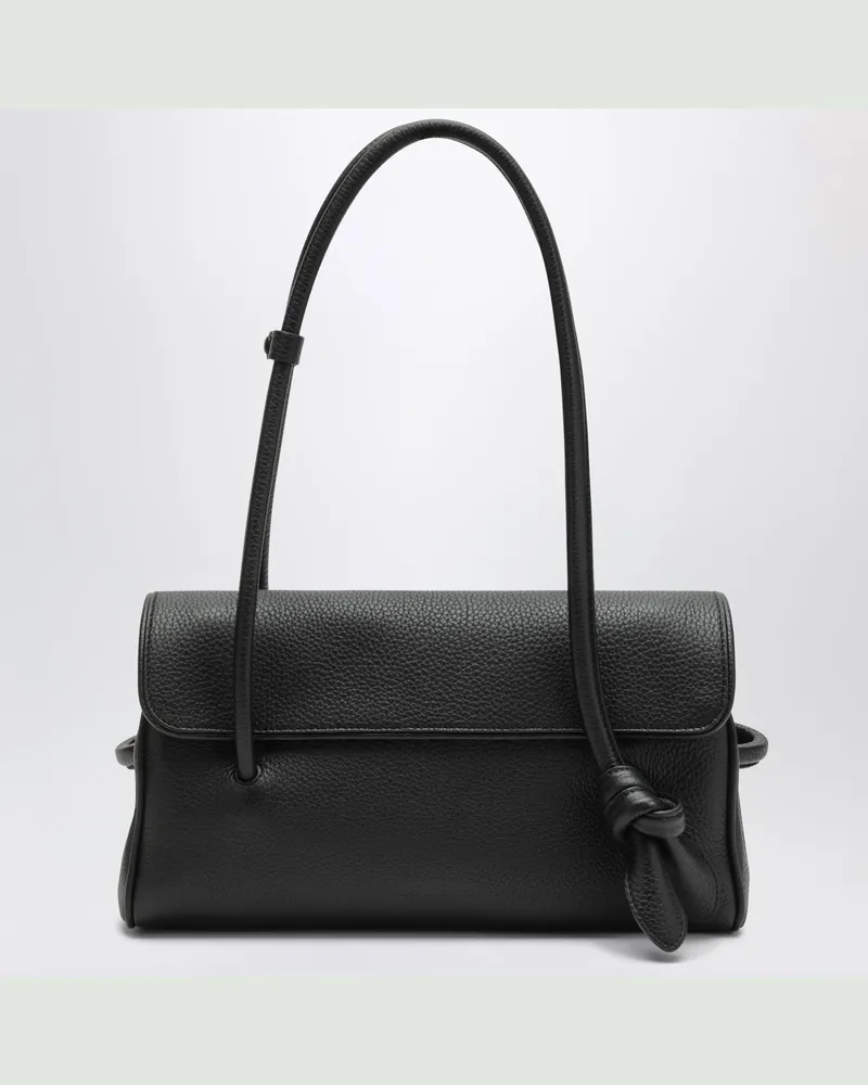 Jacquemus Schwarze Turismo Schultertasche aus Leder Black