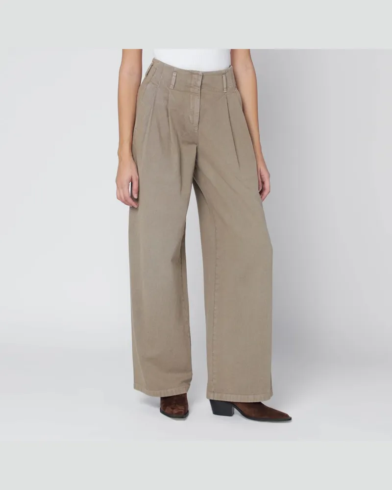 Golden Goose Weite khakigrüne Hose Grün