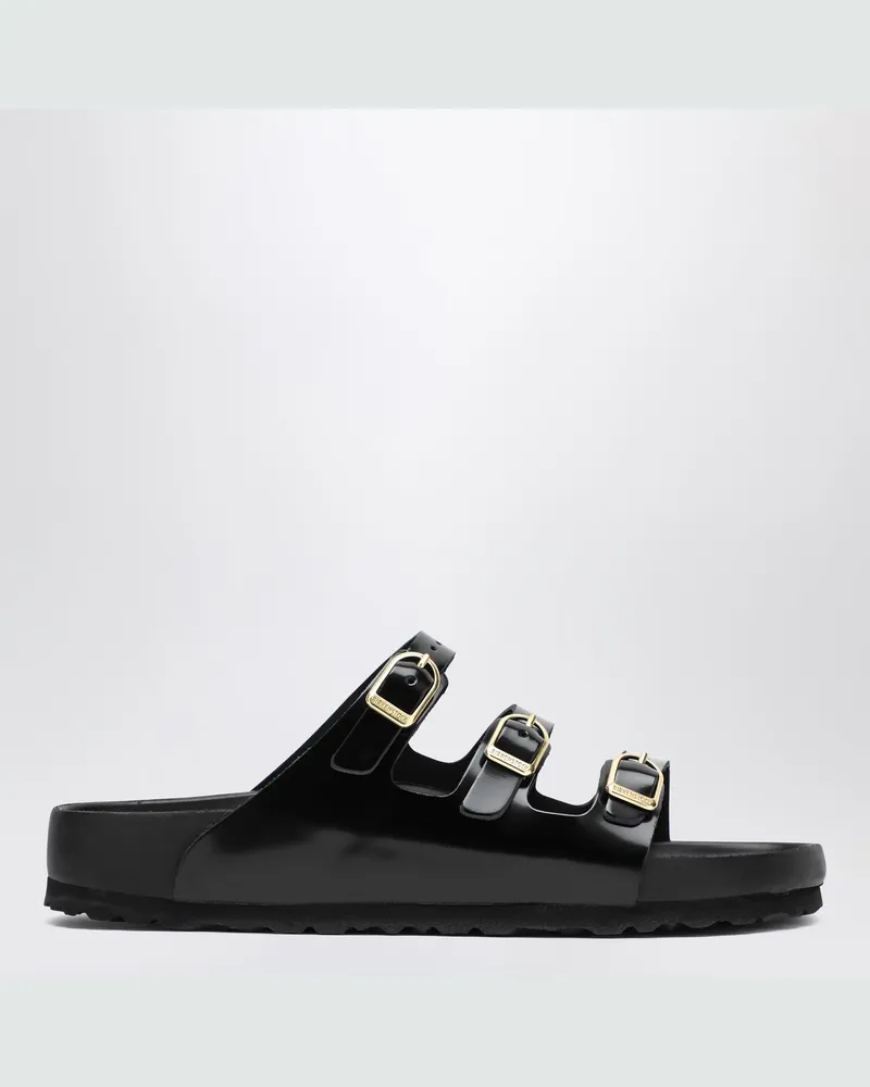 Birkenstock Slide Florida Dbuckle Exquisite lucida nera Black