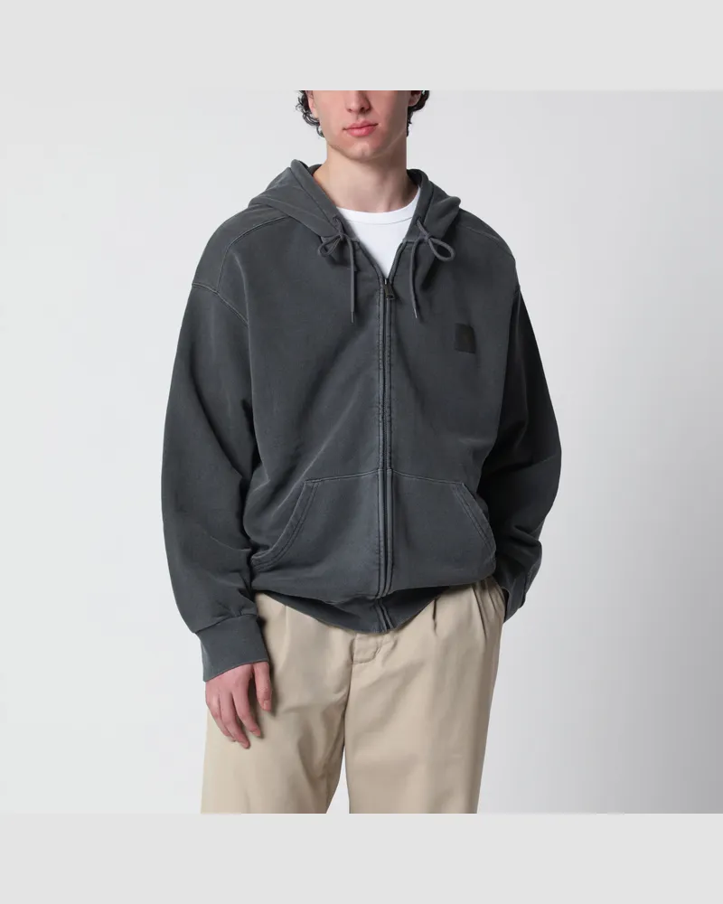 Carhartt WIP Nelson Black/Garment dyed Sweatjacke mit Reißverschluss Black