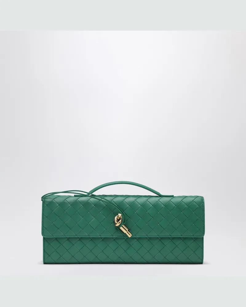 Bottega Veneta Andiamo-Clutch in Jungle-Grün Green