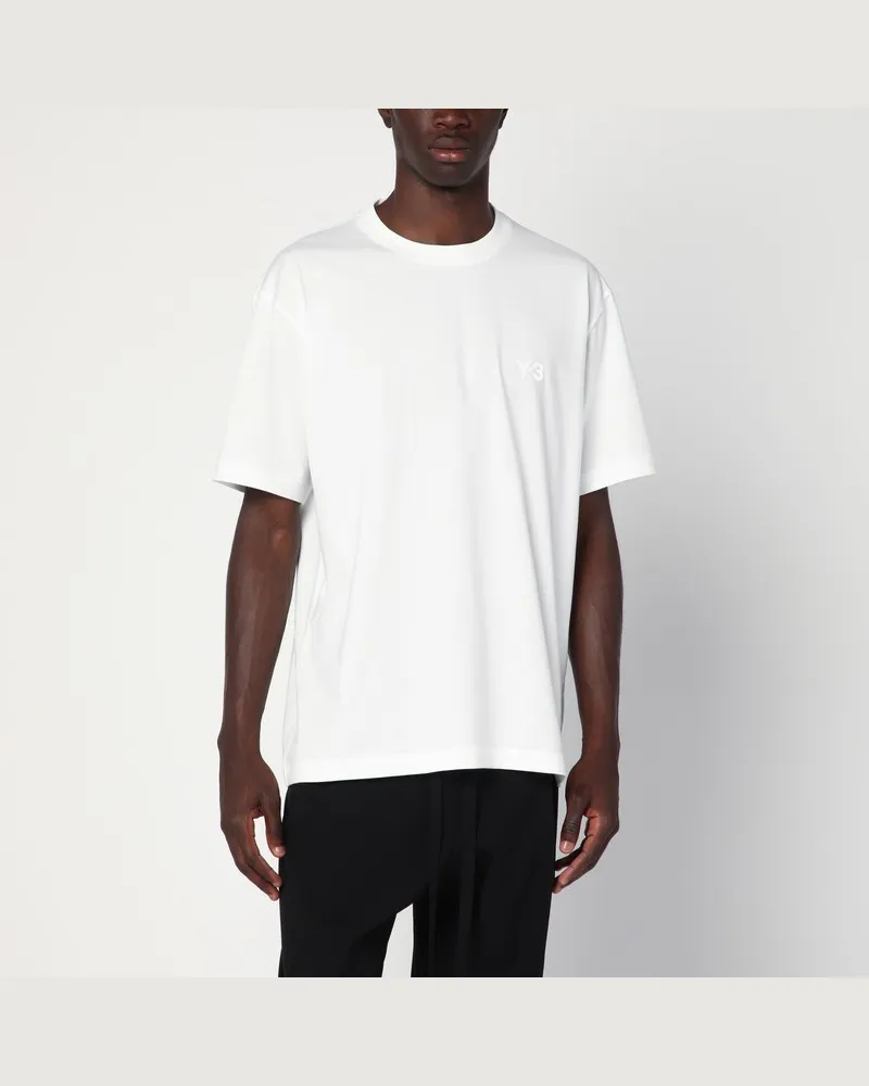 adidas Weißes T-Shirt aus Baumwolle mit Logo Weiß