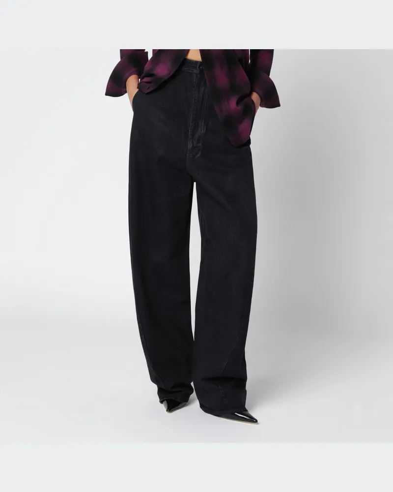 Balenciaga Schwarze Baumwoll-Denim-Hosen Black