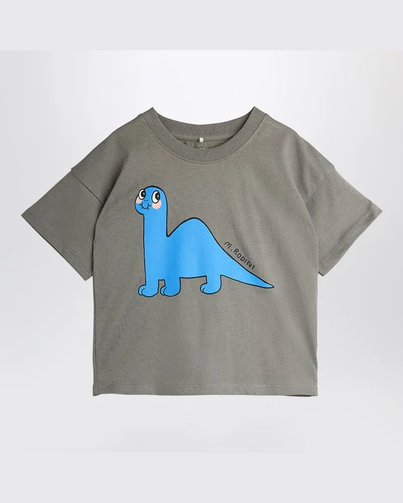 Mini Rodini Graues T-Shirt Dino Grau