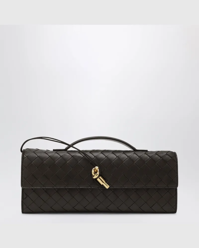 Bottega Veneta Fondant Andiamo clutch with handle Brown