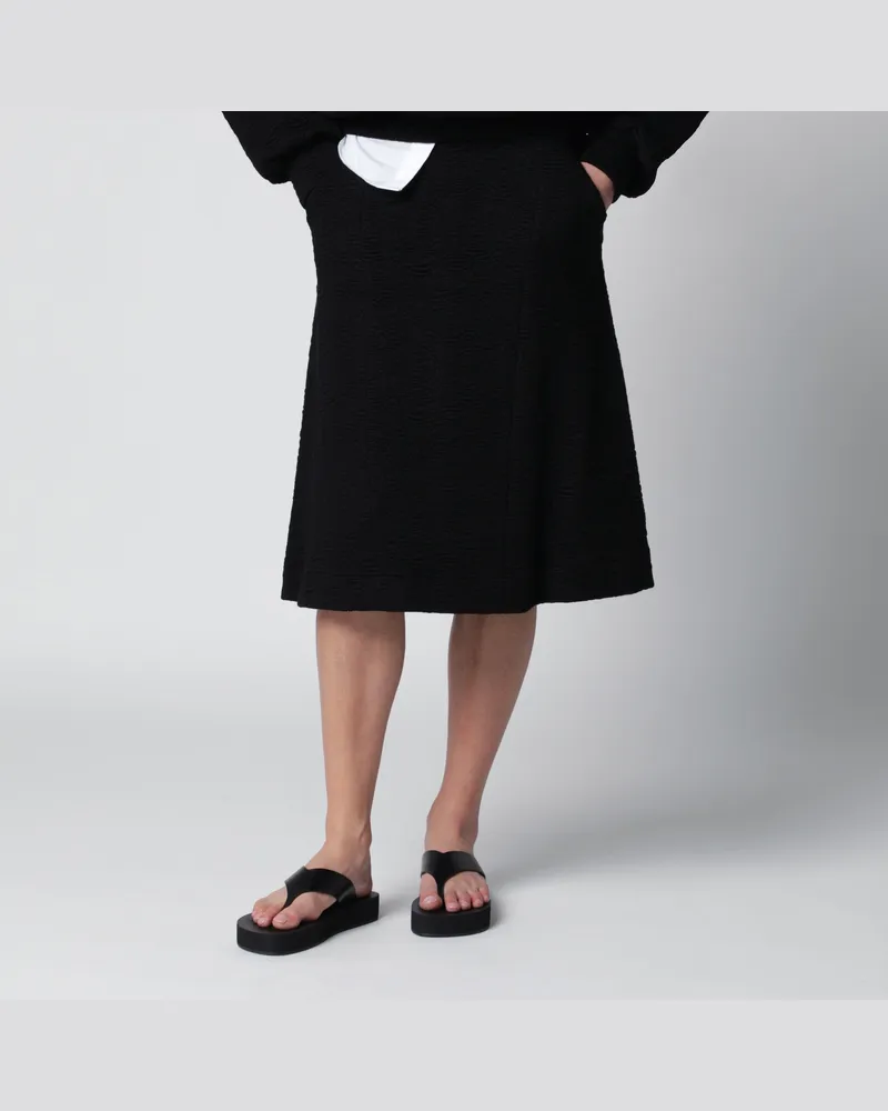 Dries van Noten Schwarzer Rock aus Viskosemischung Black