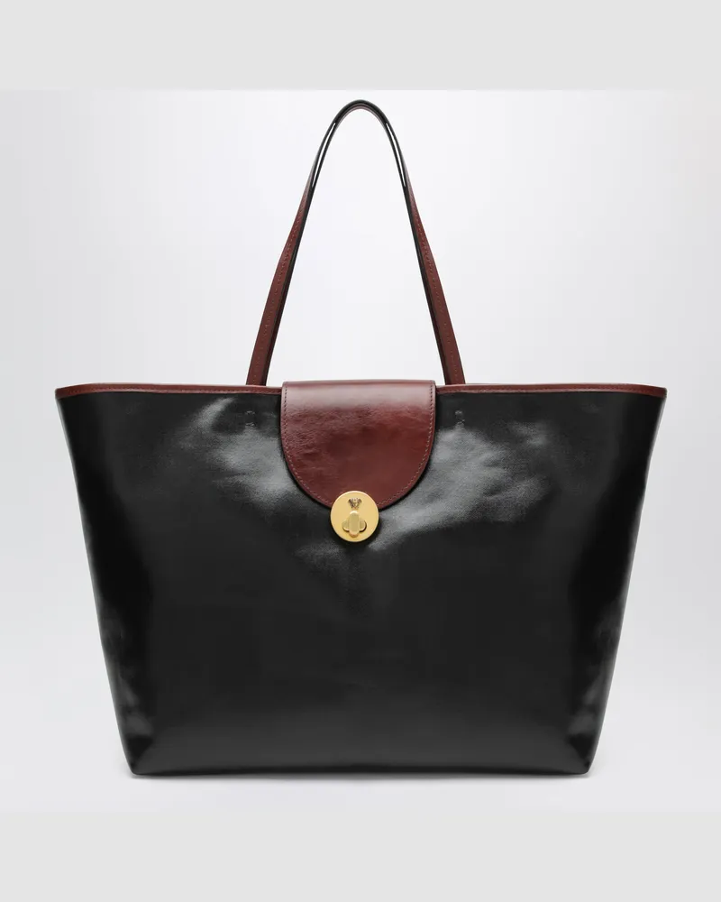 Versace Große Vivian Shopper-Tasche aus beschichtetem Canvas Black