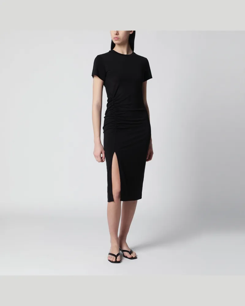 Anine Bing Vida Kleid in schwarzem Tencel-Jersey Black