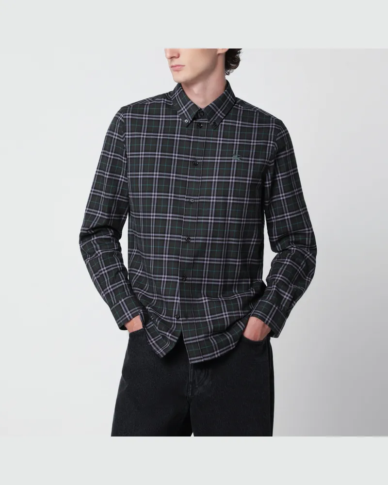 Burberry Marsh Green kariertes Baumwollhemd Green