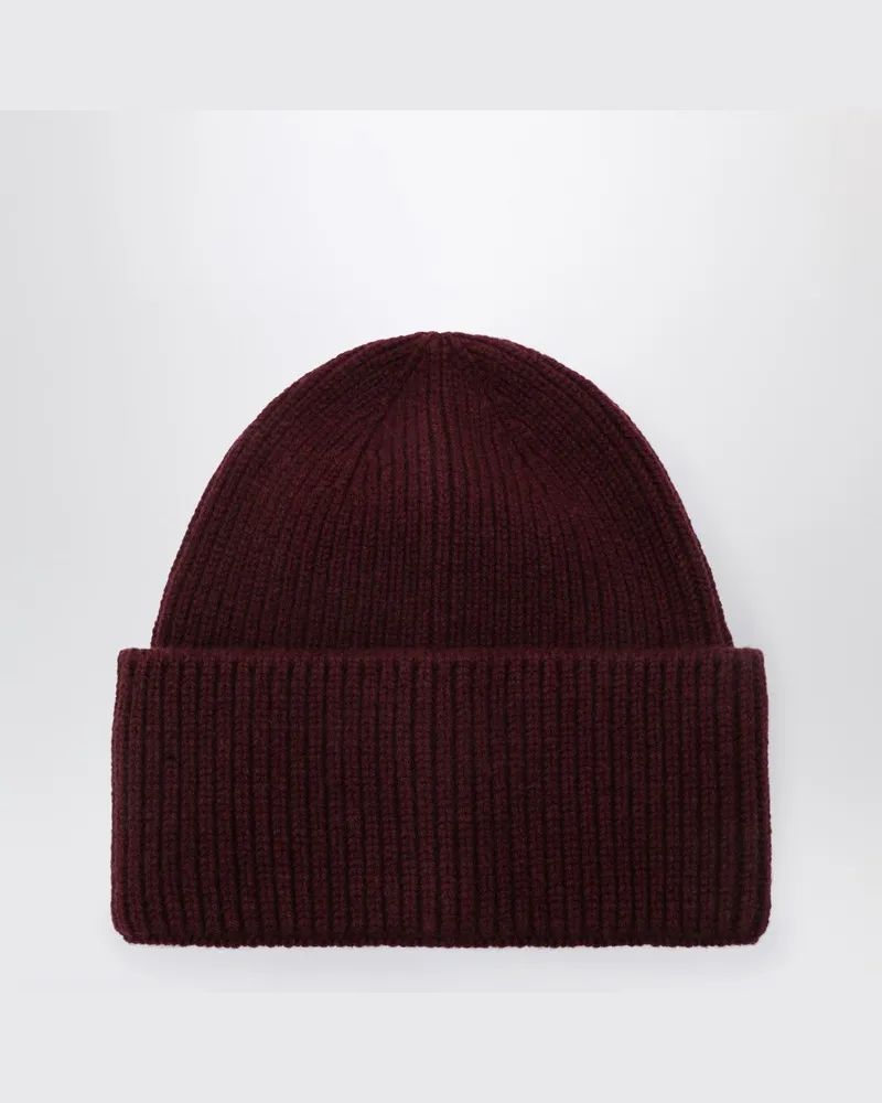 Destin Dunkelburgunderrote Mütze aus Wolle und Kaschmir Burgunderrot