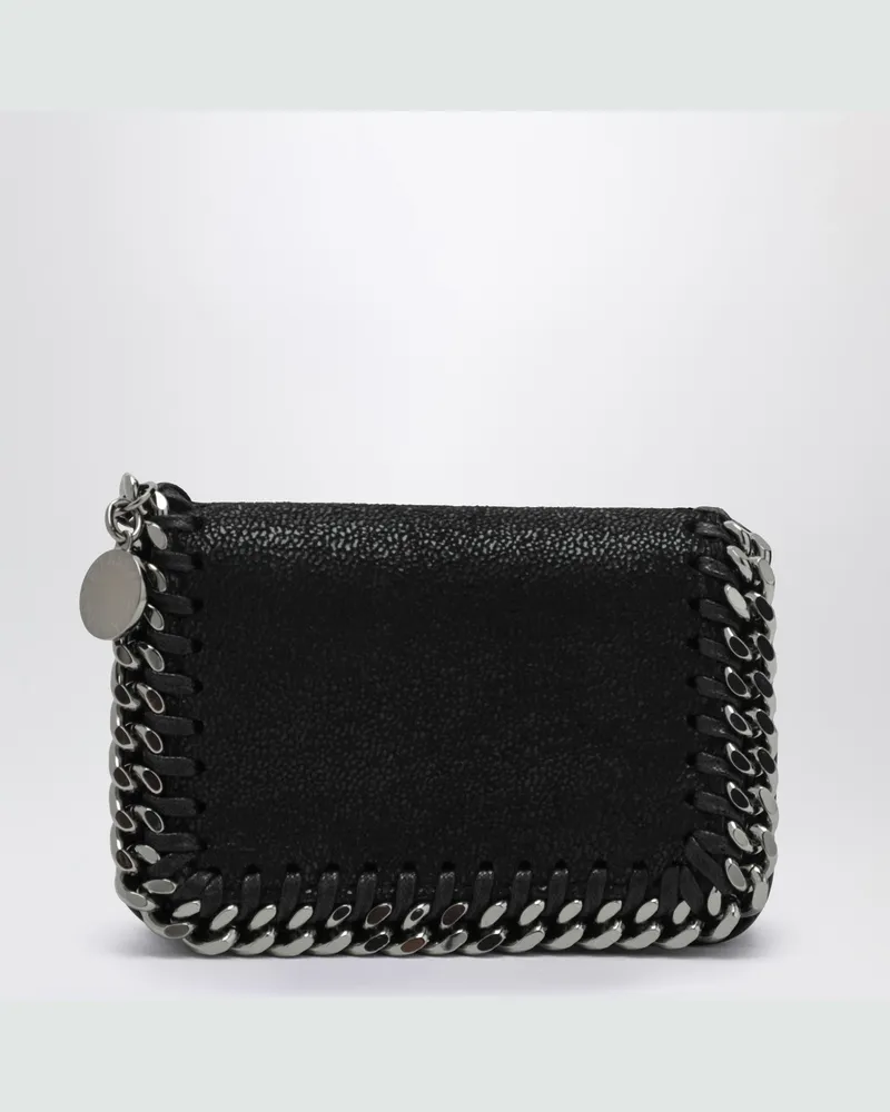 Stella McCartney Schwarzes Kreditkartenetui Falabella mit Klappe 