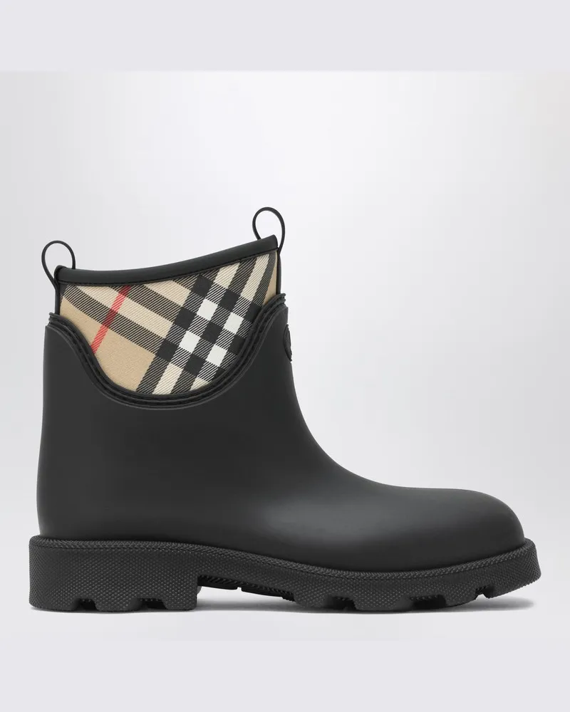 Burberry Marsh Stamp Gummistiefel für den Knöchel Schwarz