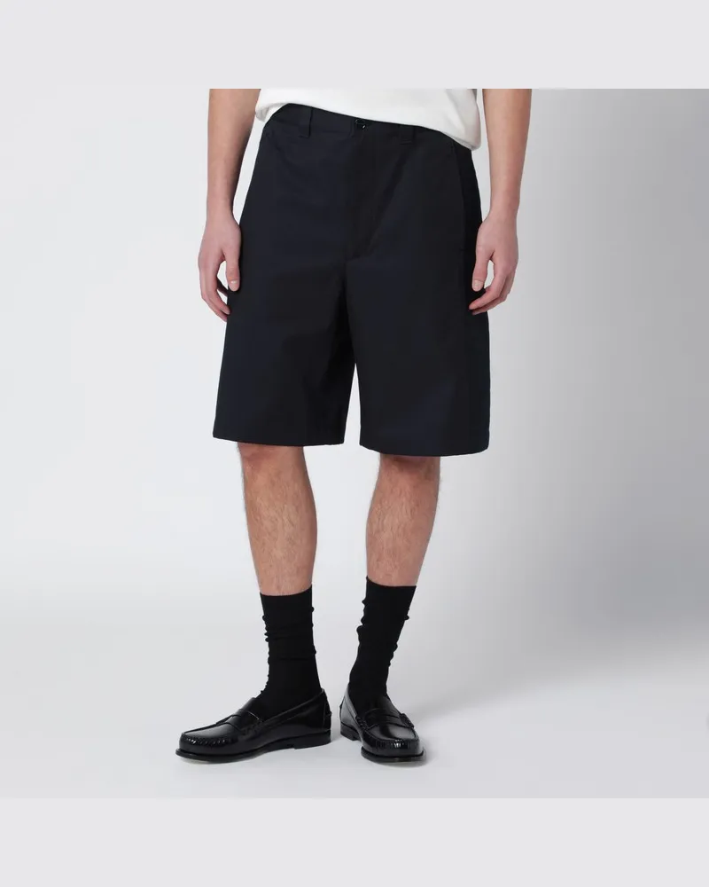Gucci Baumwoll-Twill-Shorts in Tintenblau Blau