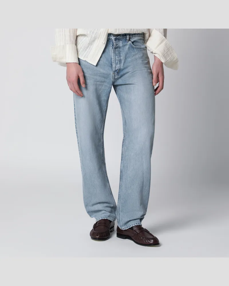 Saint Laurent Mick lange Jeans aus South Blue Denim Blue