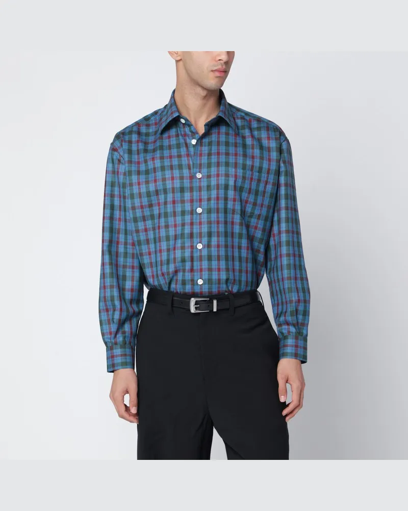 Namacheko Hellblaue Hemd mit Karomuster Hellblau