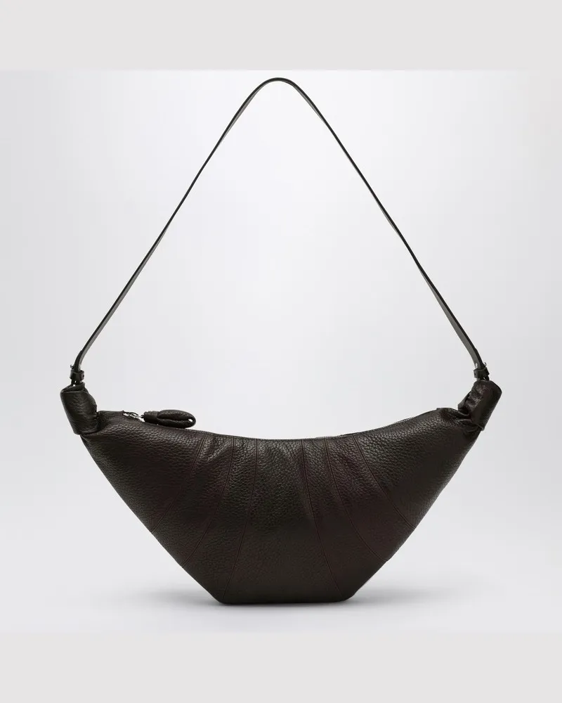 Christophe Lemaire Mittlere Croissant-Tasche aus Braunem Leder Braun