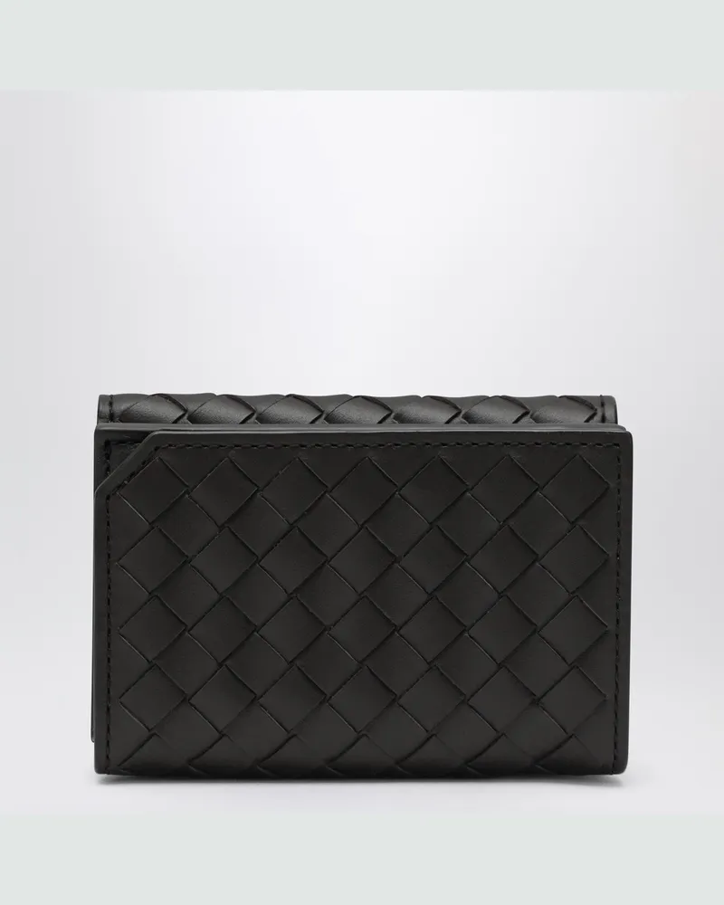 Bottega Veneta Fondente Trifold-Portemonnaie in Intrecciato Brown