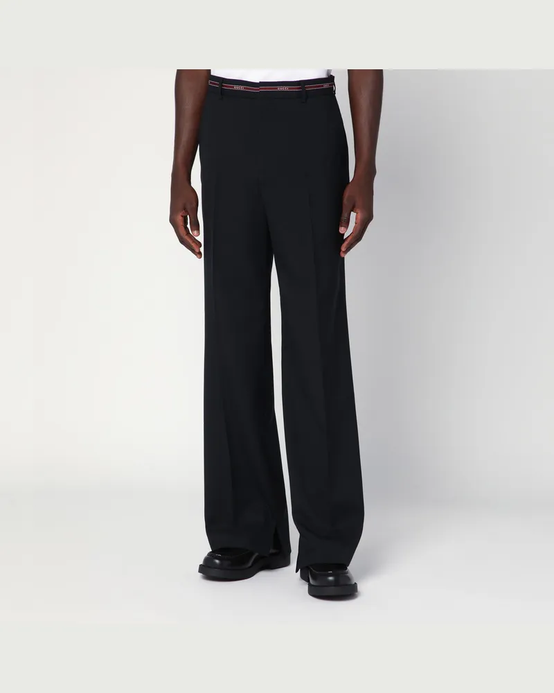 Gucci Blaue Hose aus Baumwollmischung Blue