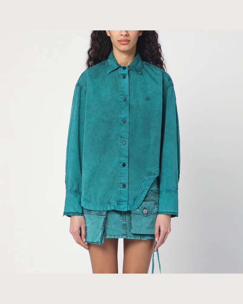 ATTICO Grüne Baumwollbluse Green