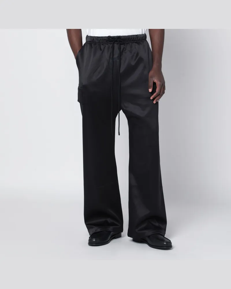 Fear of God Schwarze Satincargohose Black