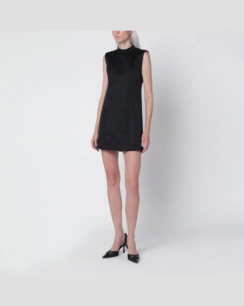 Gucci Ärmelloses Kleid schwarz aus Viskose-Jacquard Black