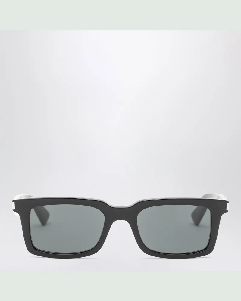 Saint Laurent Schwarze rechteckige Sonnenbrille Black