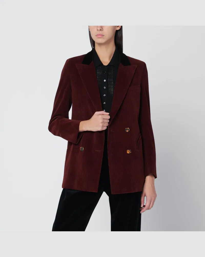 Blazé Milano Blazer Classic Touch in Bordeaux-Velours Burgunderrot