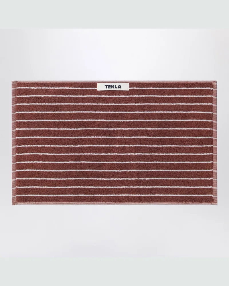 TEKLA Rötlich-braunes gestreiftes Gästetuch 30x50 cm 