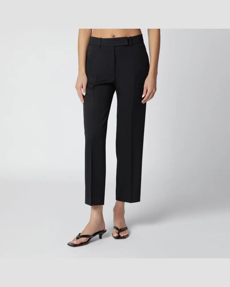 Róhe Schwarze Mies-Zigarettenhose Black