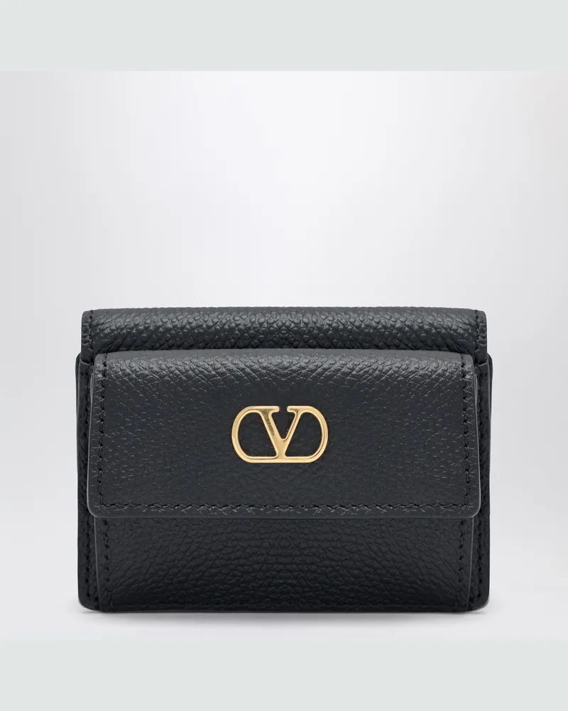 Valentino Garavani Vlogo Trifold-Geldbörse schwarz 