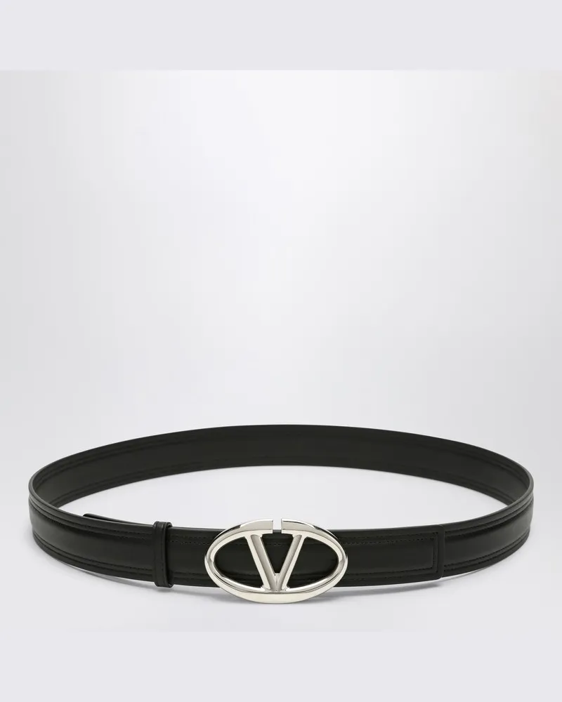 Valentino Garavani Gürtel Vlogo The Bold Edition schwarz Schwarz
