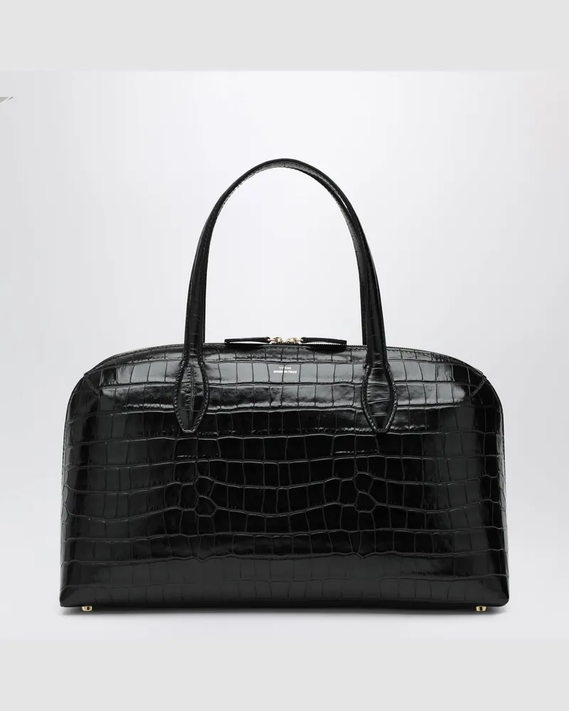 Totême Schwarze Schultertasche aus Leder Black