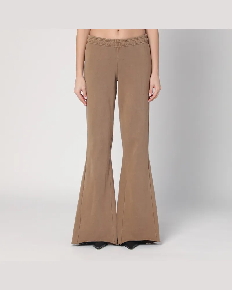 Entire Studios Beigefarbene Schlaghose aus Baumwolle Brown