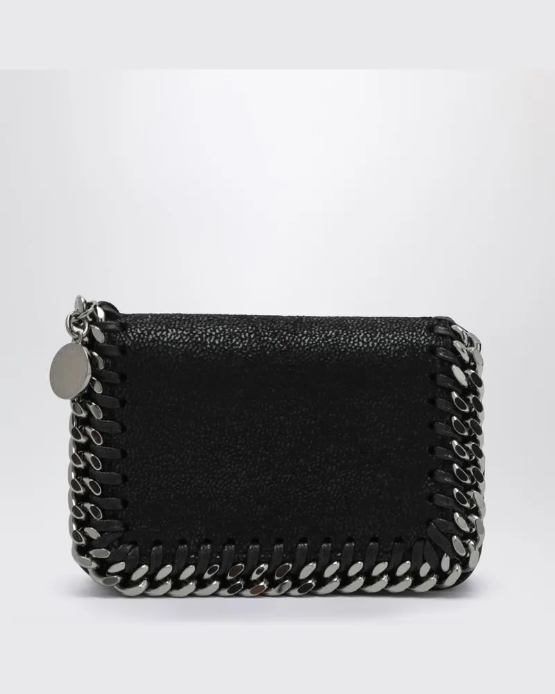 Stella McCartney Schwarzes Kreditkartenetui Falabella mit Klappe 