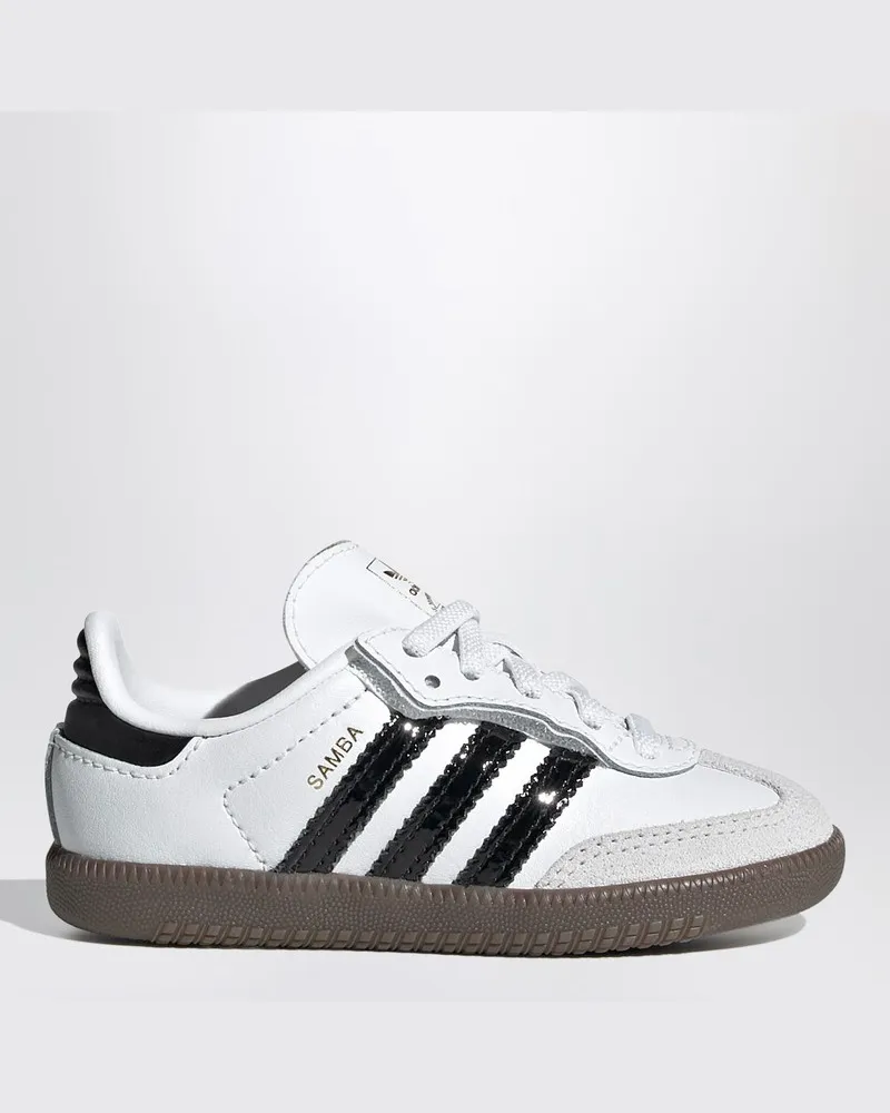 adidas Samba Sneaker weiss/schwarz mit elastischen Schnürsenkeln Weiß
