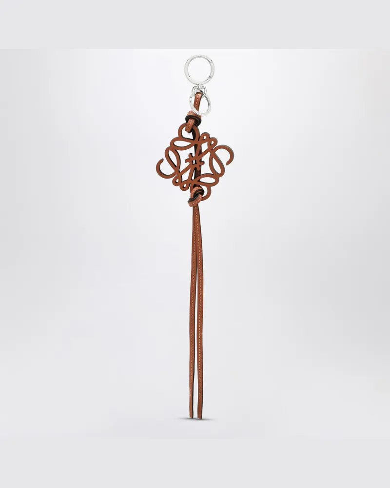 Loewe Braunes Leder-Anagramm-Pendant Braun