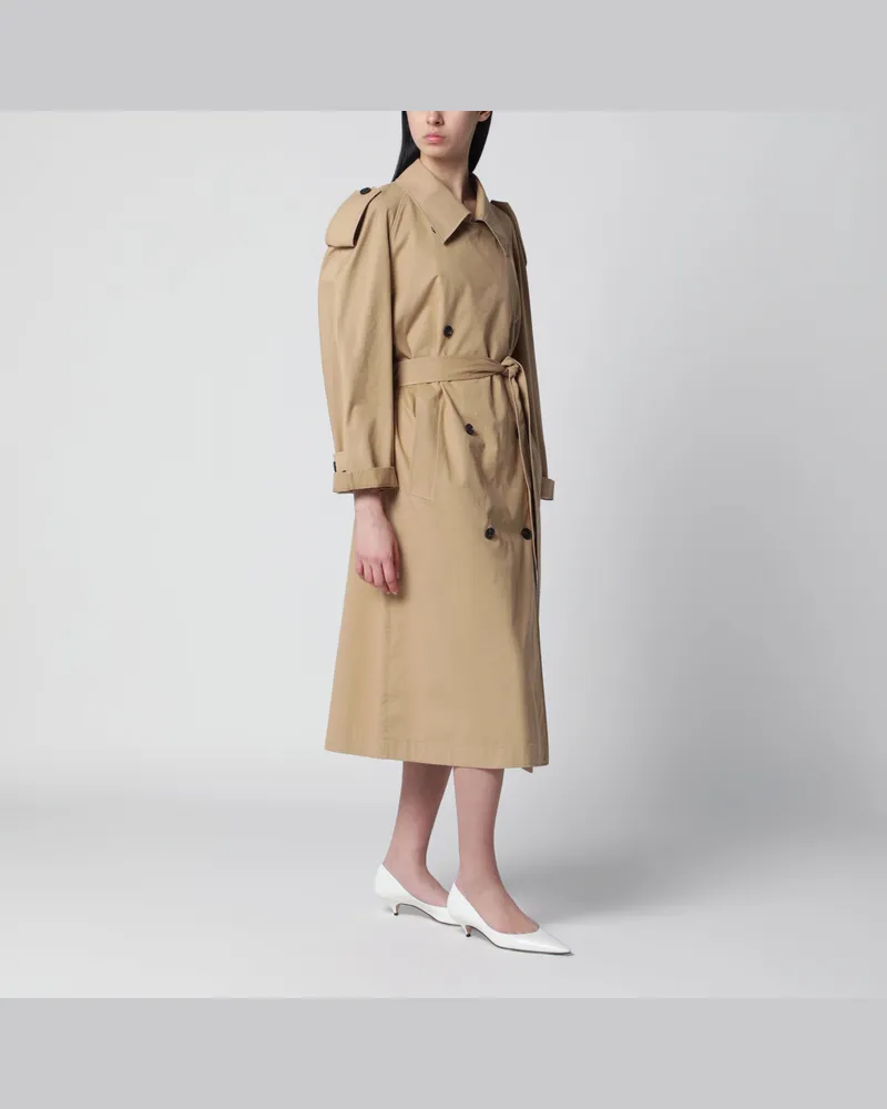 The Row Trenchcoat Dester aus Baumwolle und Kaschmir in Sand Beige