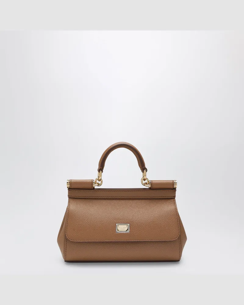 Dolce & Gabbana Kleine Sicily Handtasche in Karamell Brown