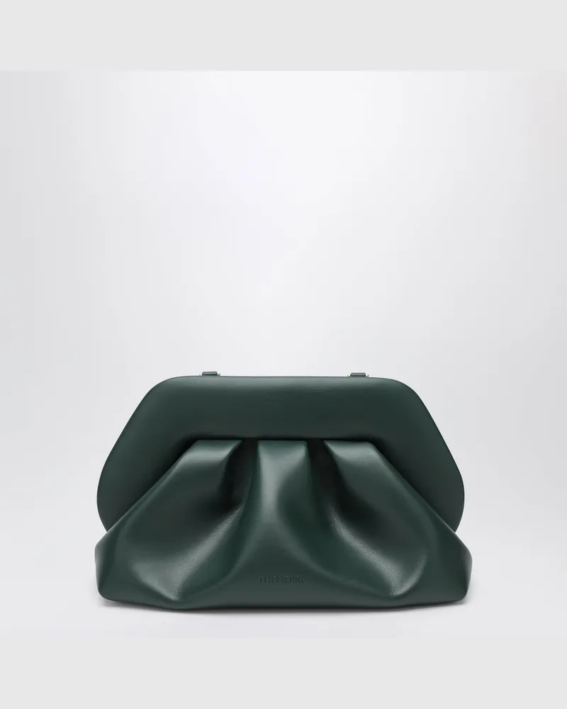 THEMOIRÈ Bios Clutch in Dunkelolivgrün aus Kunstleder Green