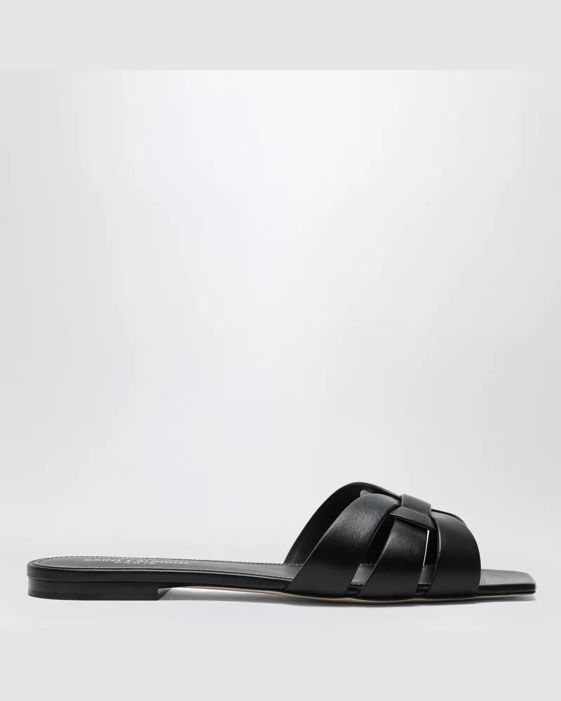 Saint Laurent Schwarze Tribute-Sandalen Black