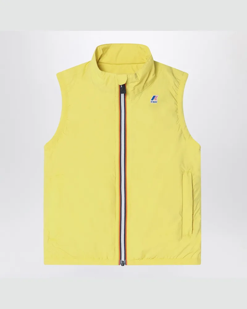 K-Way Gelbe wasserdichte Nylon-Weste 